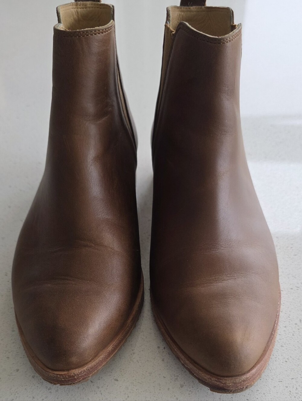 Nisolo Classic Chelsea Ankle Boots Brown Leather Size 6.5
